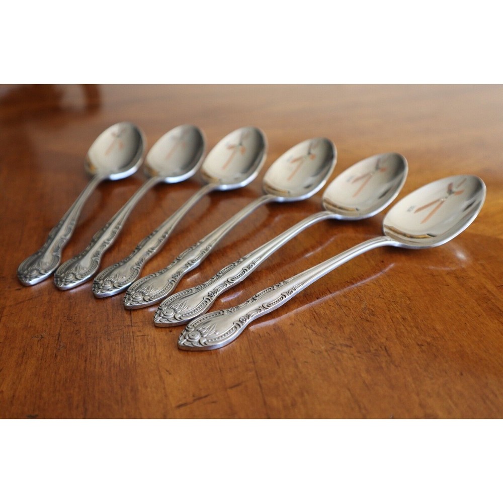 Hanford Forge 6x Soup Dinner Table Spoon Oval CHARLESTON CLASSIC Stainless 7.2" - Picture 8 of 8